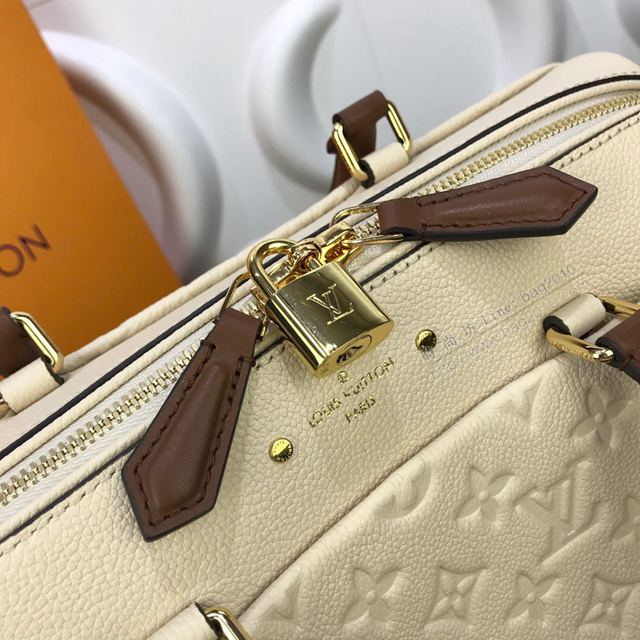 LV包 LV女包 M42406 Speedy30手袋 LV牛皮壓花手提包 LV單肩斜挎包  ydh3178